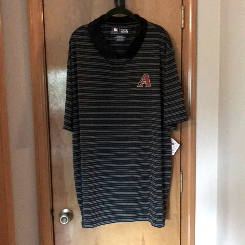 4XL Arizona DiamondBacks MLB polo stripe short sleeve shirt with collar